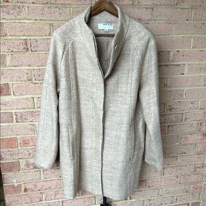 Anne Klein Women's Beige Trench Coat Wool